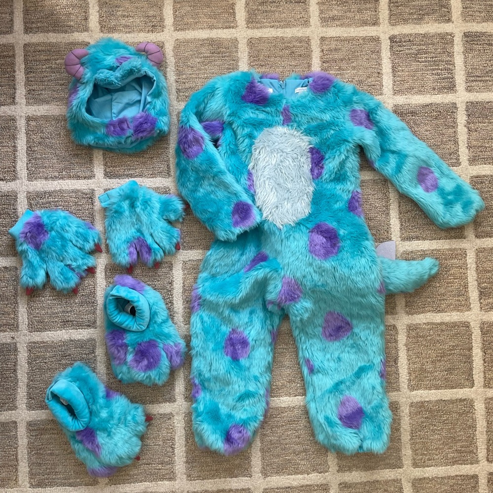 Pottery Barn Monsters Inc. kids Sully Costume size 4-6
